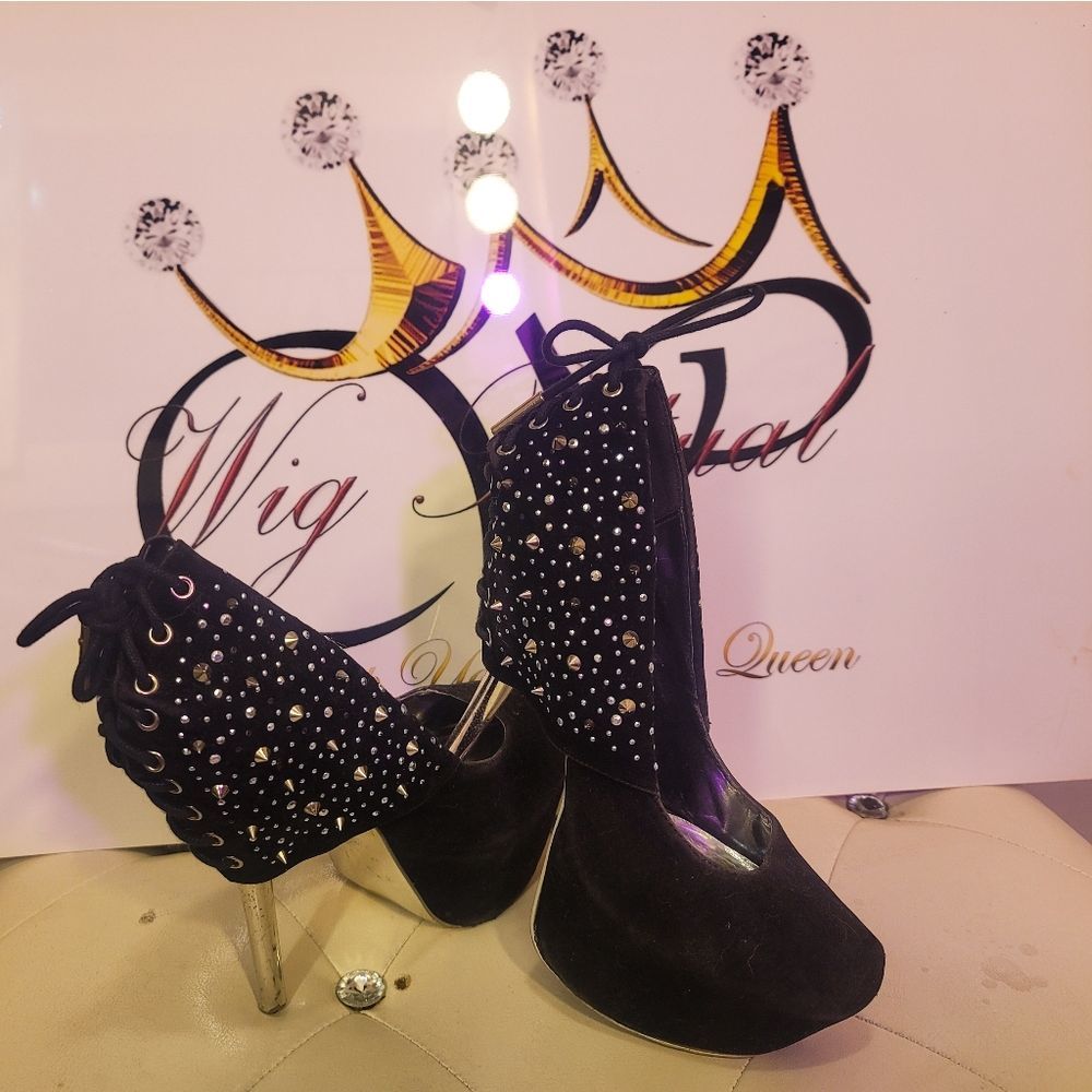 Womens corset black heel